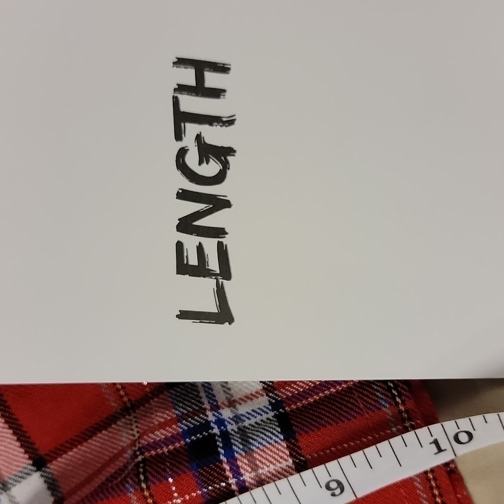 🎓kids Justice School Skirt Sz 6 Red Plaid Skort - Picture 9 of 10